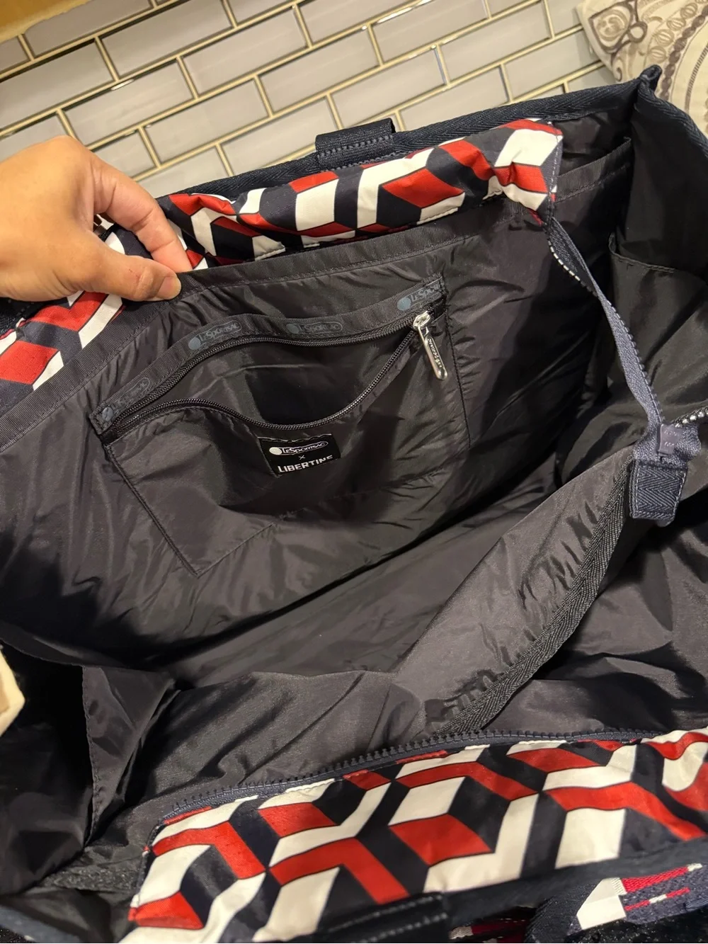 Le Sport Sac bold geometric